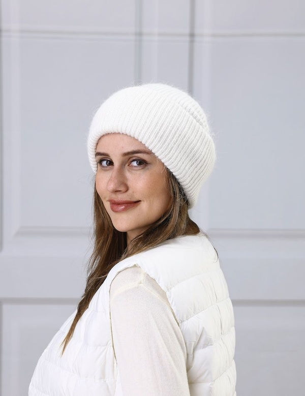 Wide Rib Toque | White