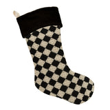 Check Weave Stocking | Black