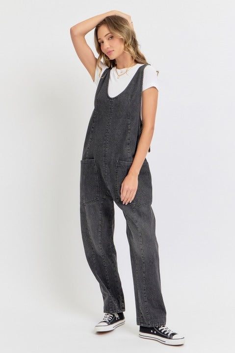 One-And-Done Jumpsuit | Washed Black