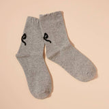 Bow Print Crew Socks