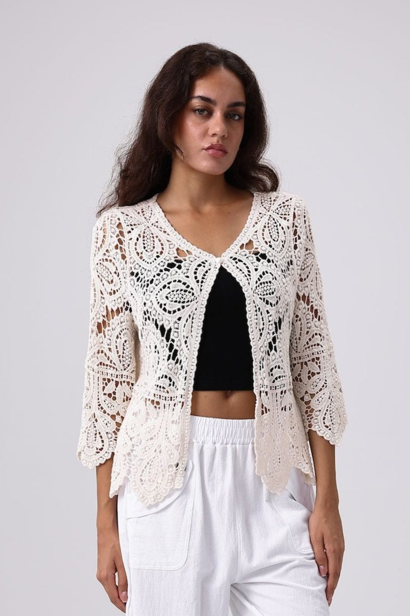 Maren Crochet Top | Natural