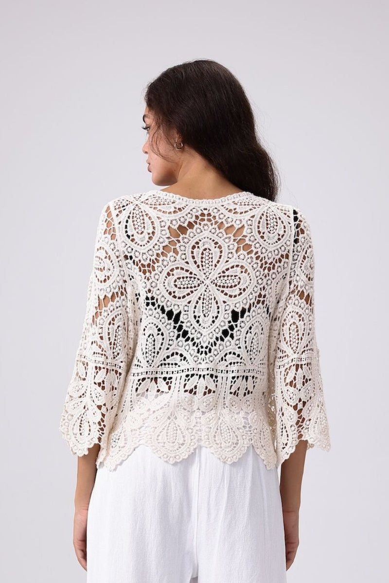 Maren Crochet Top | Natural