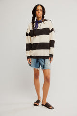 Classic Stripe Crew Wide | Black Combo