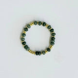 Selena Glass Gemstone Bracelet | Jade Green