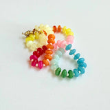 Ombre Resin Oval Disk Beaded Necklace | Candy Marbled