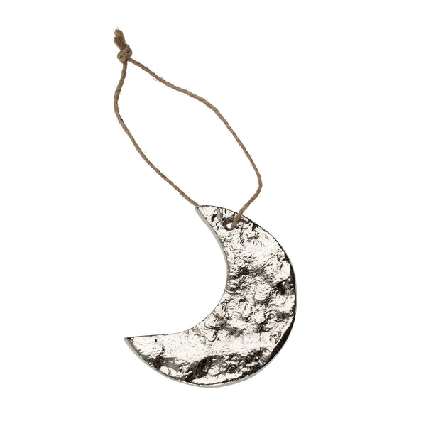 Crescent Moon Ornament | Silver