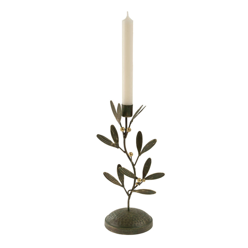 Golden Mistletoe Candle Holder | Large