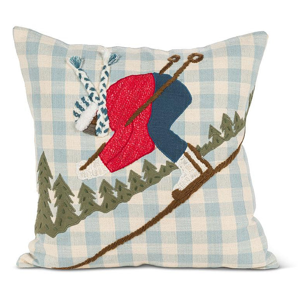 Downhill Skier Cushion | 17x17
