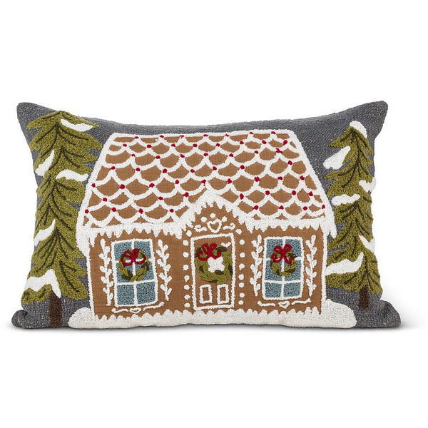 Rectangle Gingerbread House Cushion | 12x17