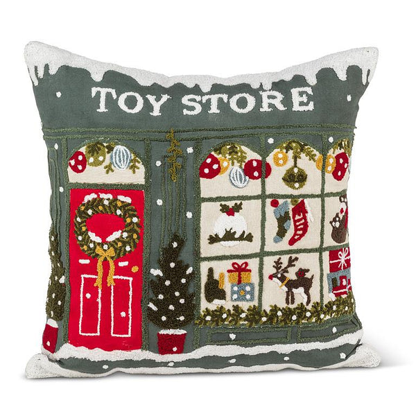 Toy Shop Storefront Cushion | 17x17