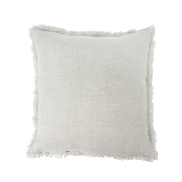 Frayed Edge Linen Cushion 20x20 | Moonstruck