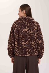 Daisy 1/4 Zip Fleece Jacket | Brown