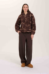 Daisy 1/4 Zip Fleece Jacket | Brown