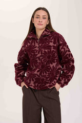Daisy 1/4 Zip Fleece Jacket | Bordeaux