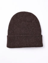 Ribbed Cuff Beanie | Brown