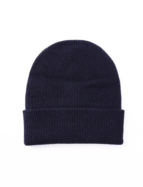 Ribbed Cuff Beanie | Navy