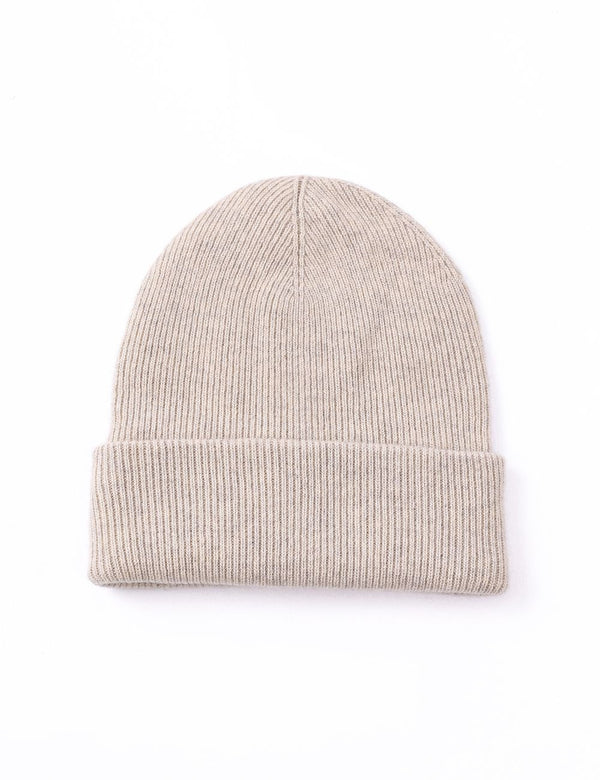 Ribbed Cuff Beanie | Cream