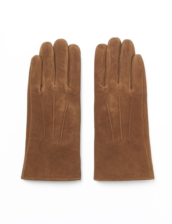 Sueded Gloves | Brown
