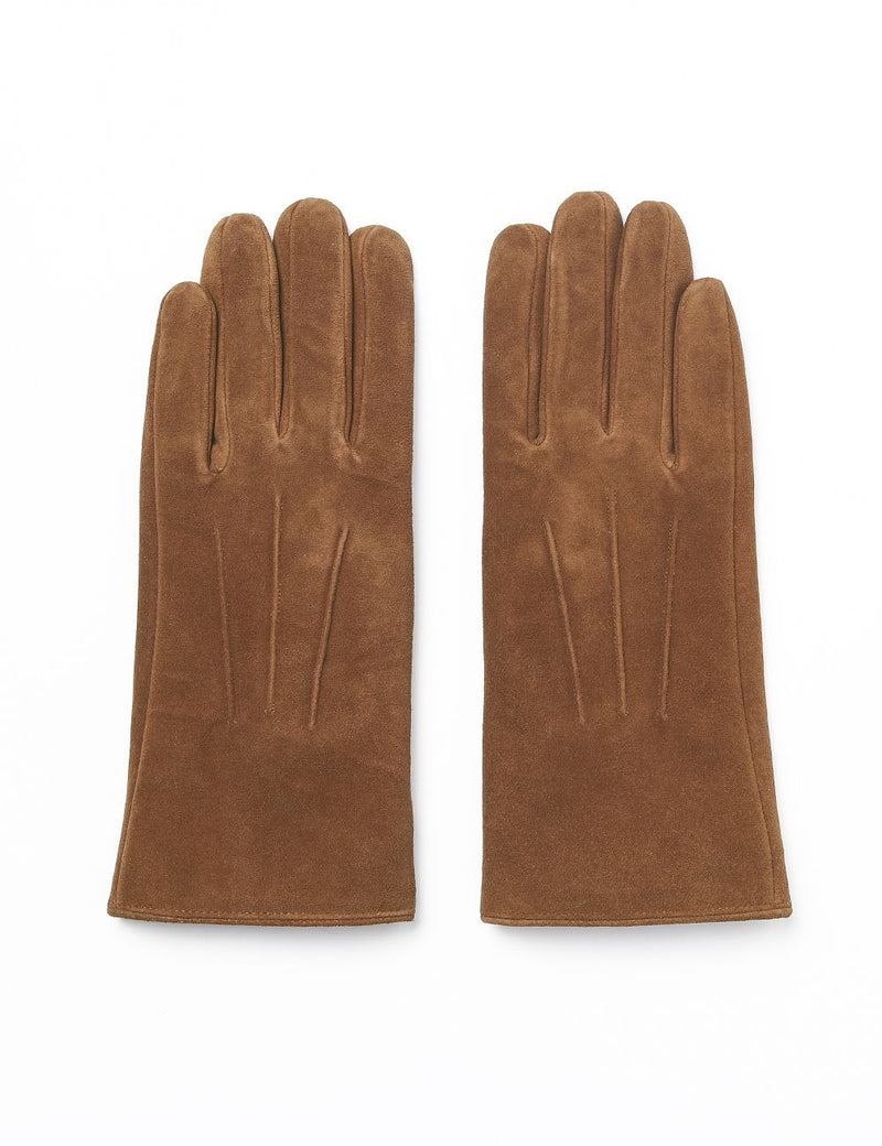 Sueded Gloves | Brown