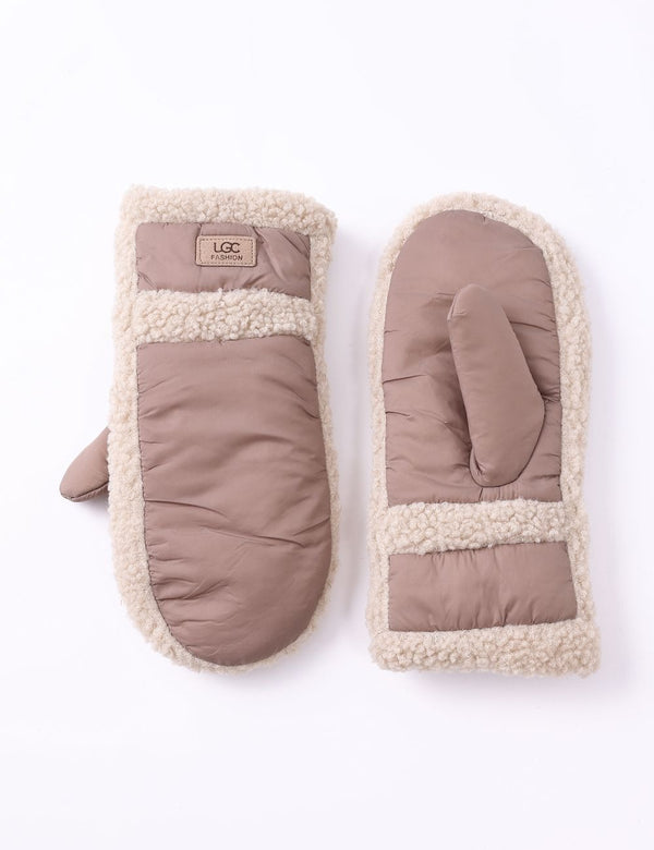 Sherpa Mittens | Taupe