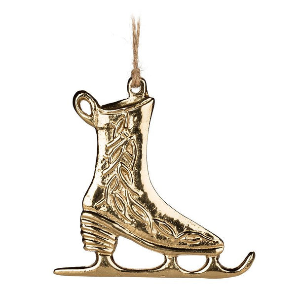 Gold Skate Ornament