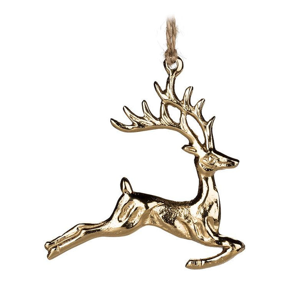 Gold Reindeer Ornament