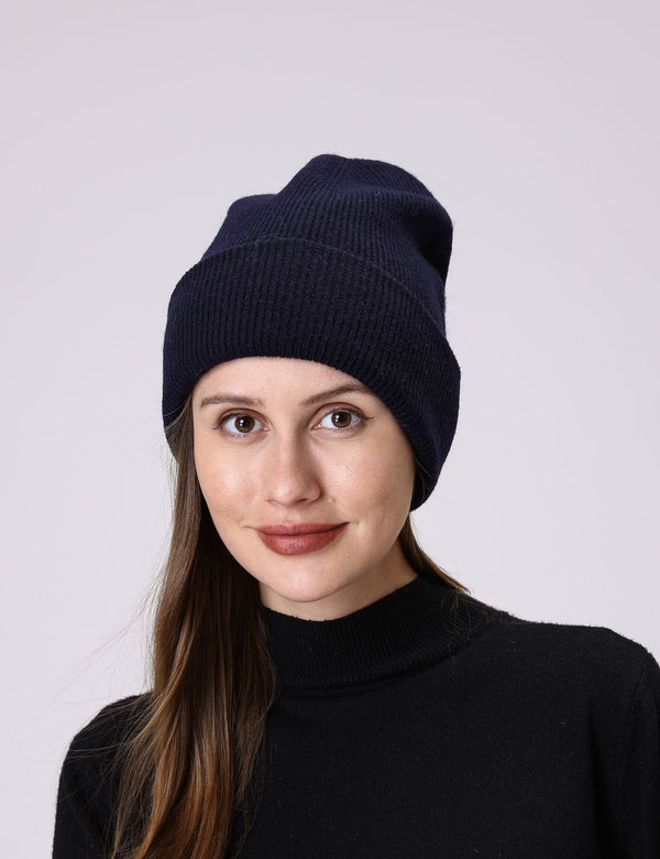 Ribbed Cuff Beanie | Navy