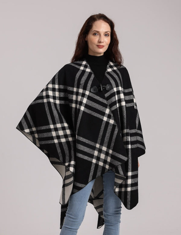 Sidney Poncho | Black/White