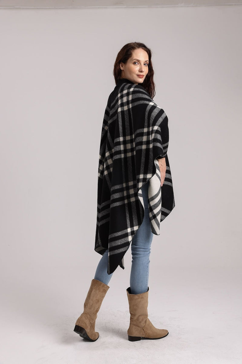 Sidney Poncho | Black/White