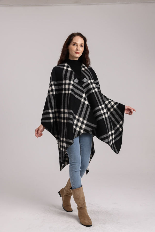 Sidney Poncho | Black/White