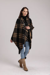 Sidney Poncho | Black/Camel