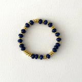 Selena Glass Gemstone Bracelet | Navy