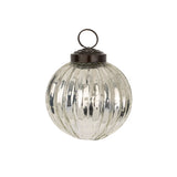Silverfrost Ribbed Ornament | Small