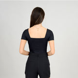 Stacy Rib Bodysuit | Black