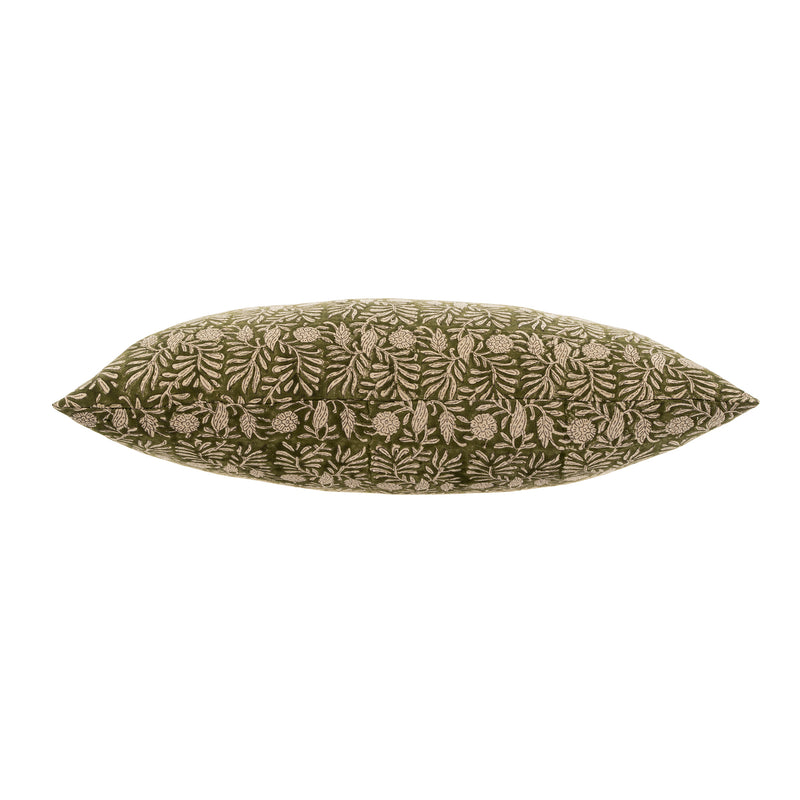 Tulsi Block Print Cushion 16x24 | Forest