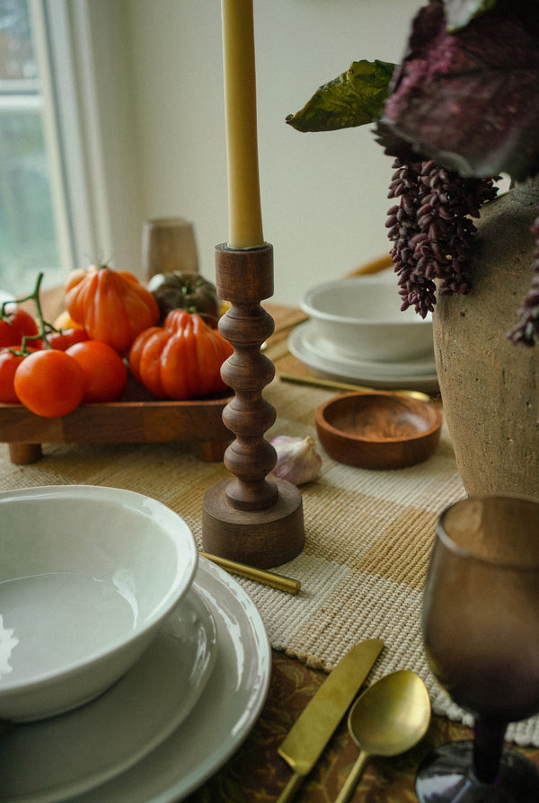 Woodspun Candle Holder | Large