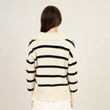 Anfisa Stripe Pullover | White Beach
