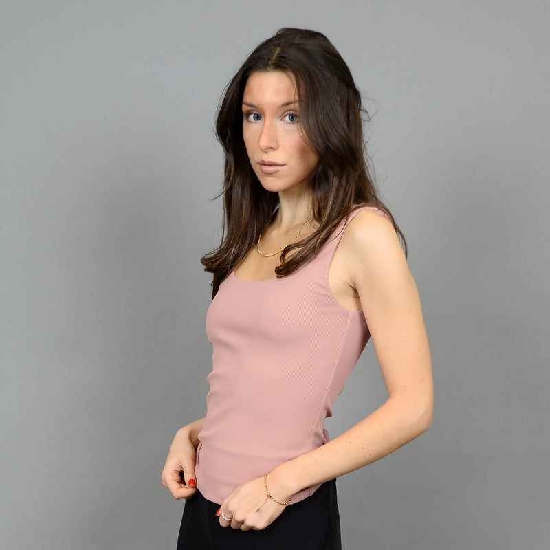 Tanith Rib Tank | Clay