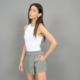 Roxie Rib Sleeveless Bodysuit | White