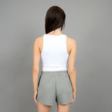 Roxie Rib Sleeveless Bodysuit | White