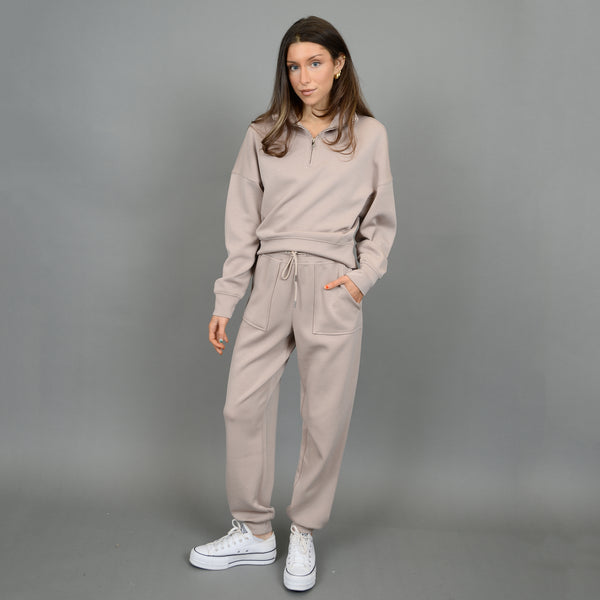 Mailyn Half-Zip Pullover | Taupe