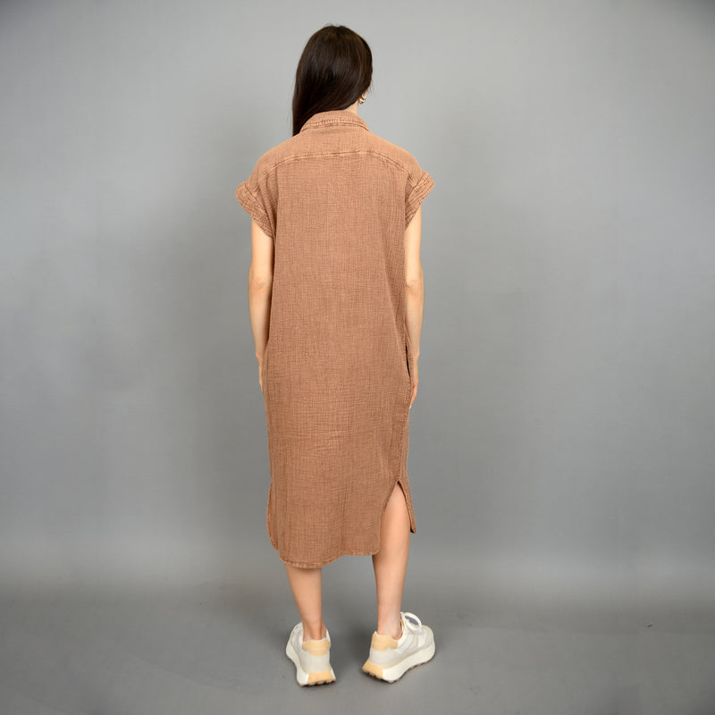 Aira Gauze Dress | Cinnamon