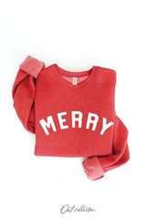 Merry Sweatshirt | Heather Cranberry