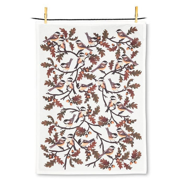 Chickadees & Oak Kitchen Towel