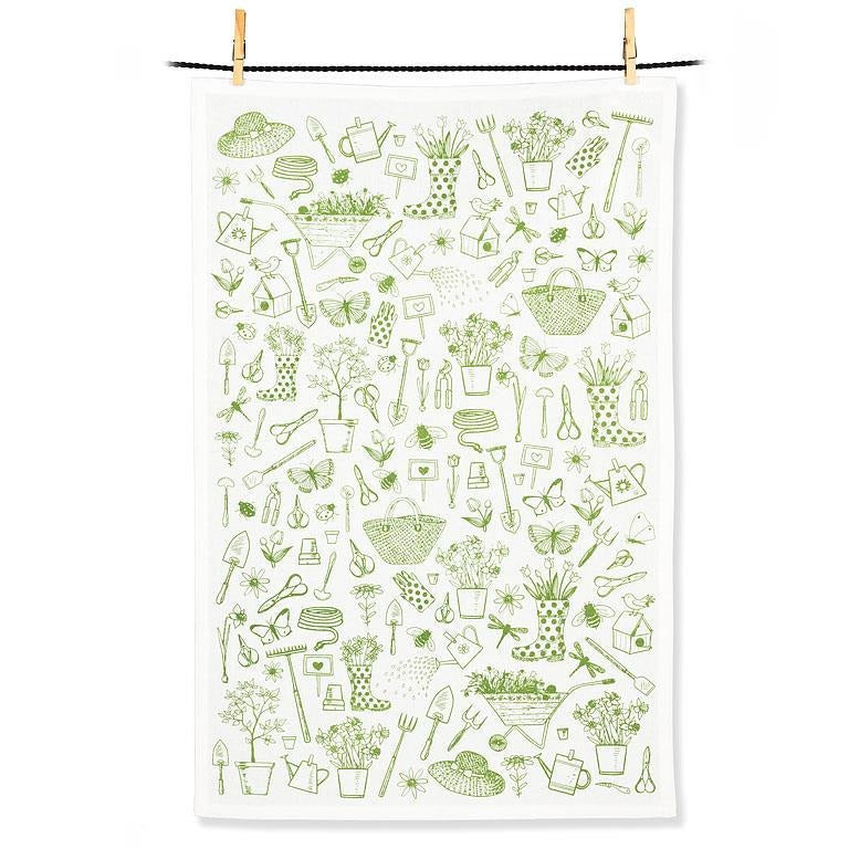 Garden Icons Tea Towel