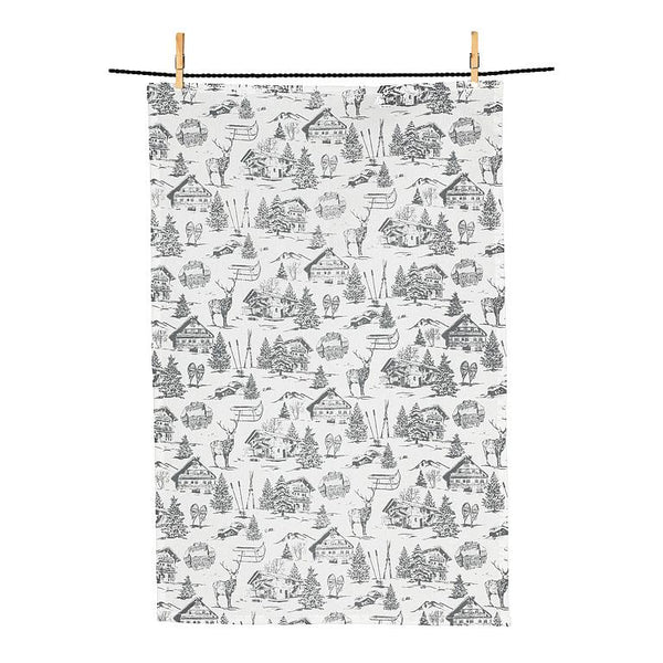 Ski Mountain Dish Towel