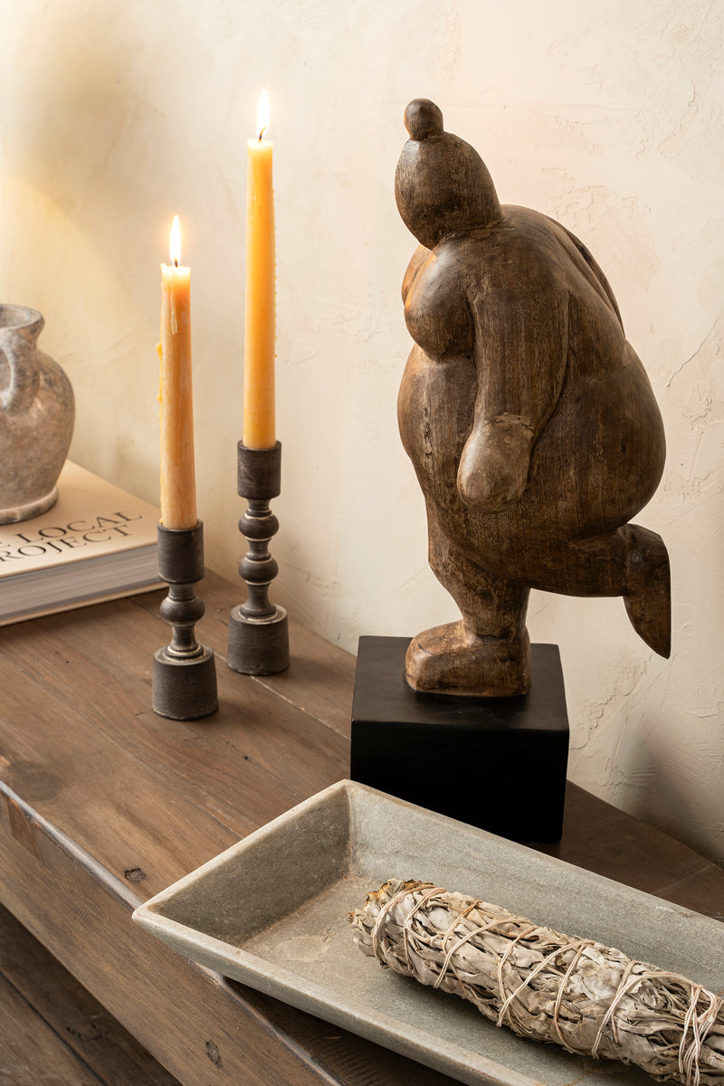 Small Solene Candle Holder | Antique Brown
