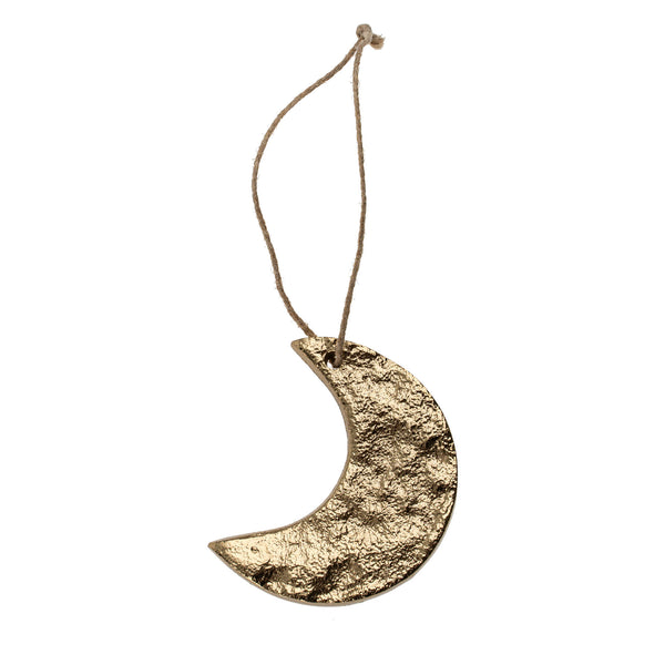 Crescent Moon Ornament | Gold