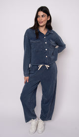 Nara Denim Look Jacket | Denim Blue - FINAL SALE