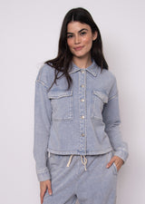 Nara Denim Look Jacket | Light Ash Blue